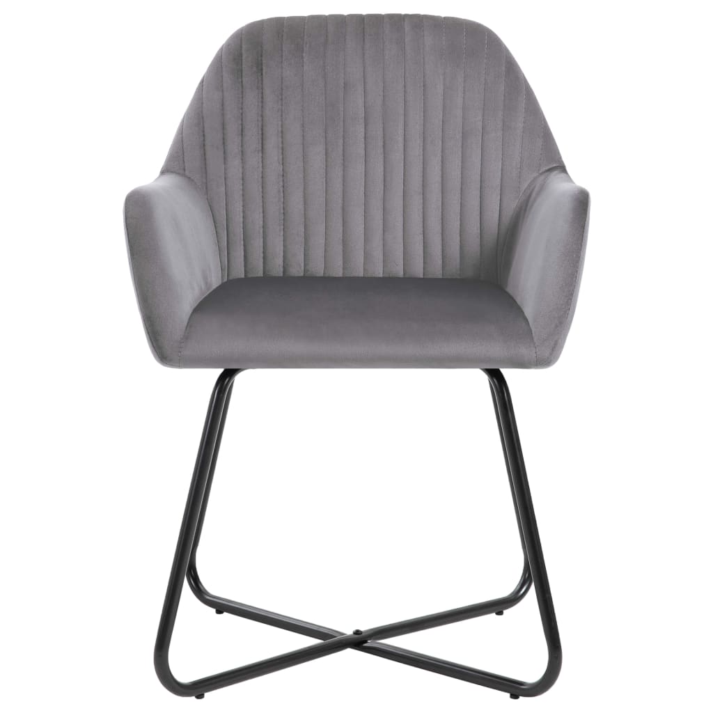 Cadeiras de jantar 6 pcs veludo azul