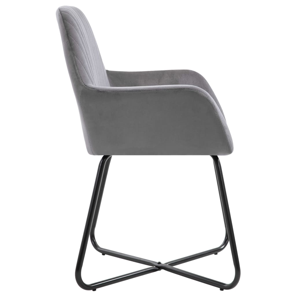 Cadeiras de jantar 6 pcs veludo azul
