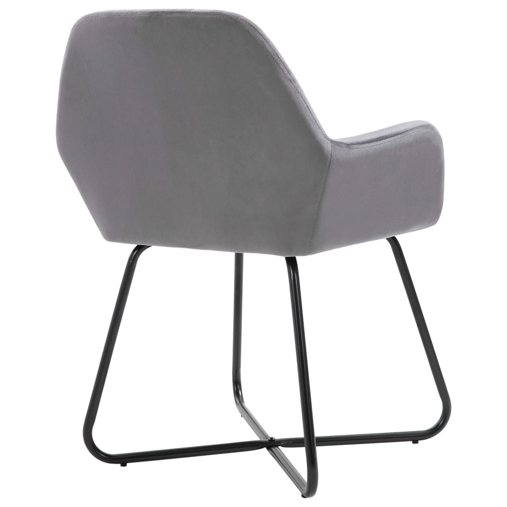 Cadeiras de jantar 6 pcs veludo azul