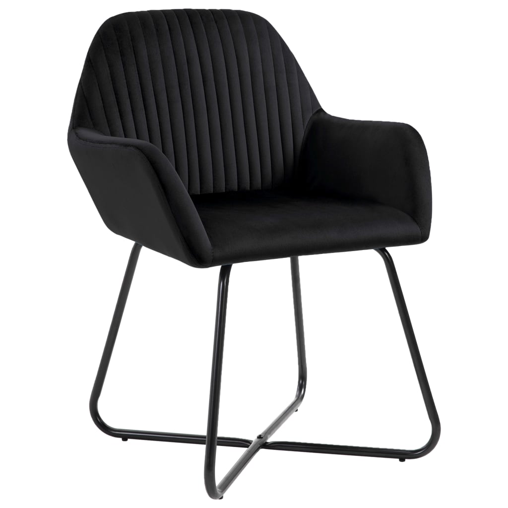 Cadeiras de jantar 4 pcs veludo azul