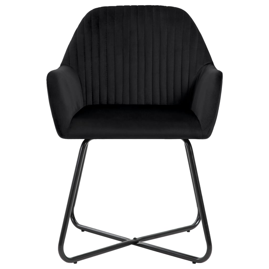 Cadeiras de jantar 4 pcs veludo azul