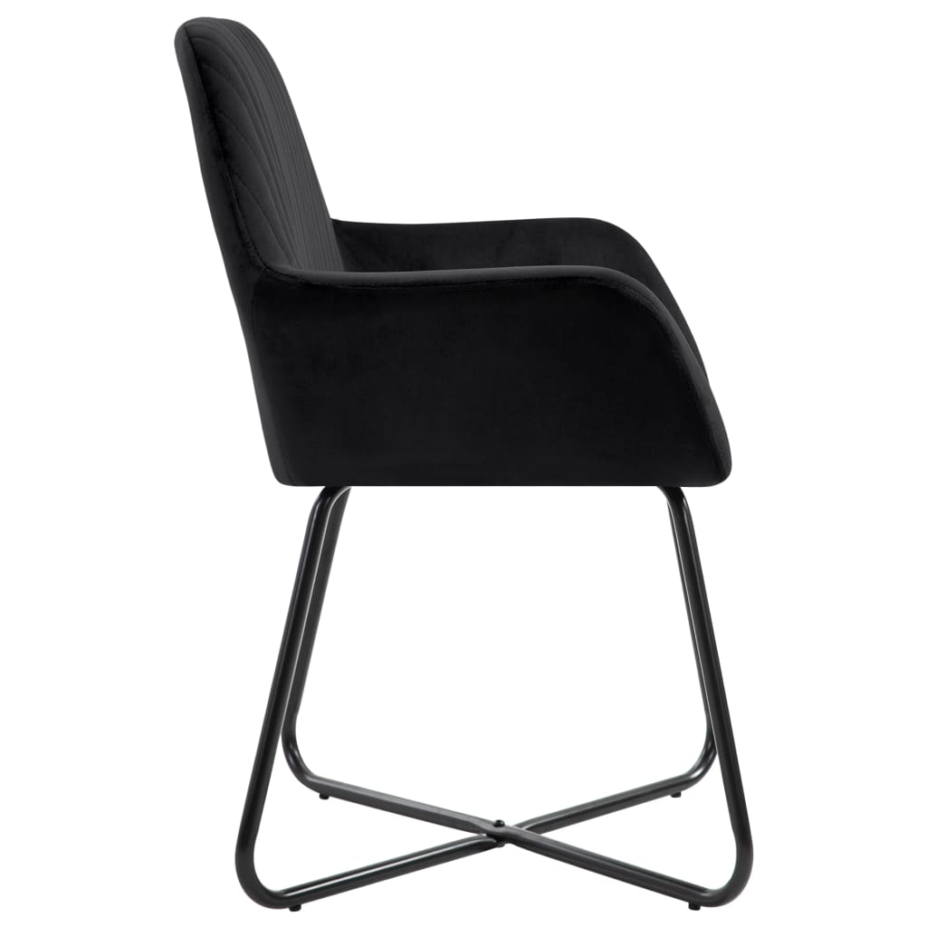 Cadeiras de jantar 4 pcs veludo azul