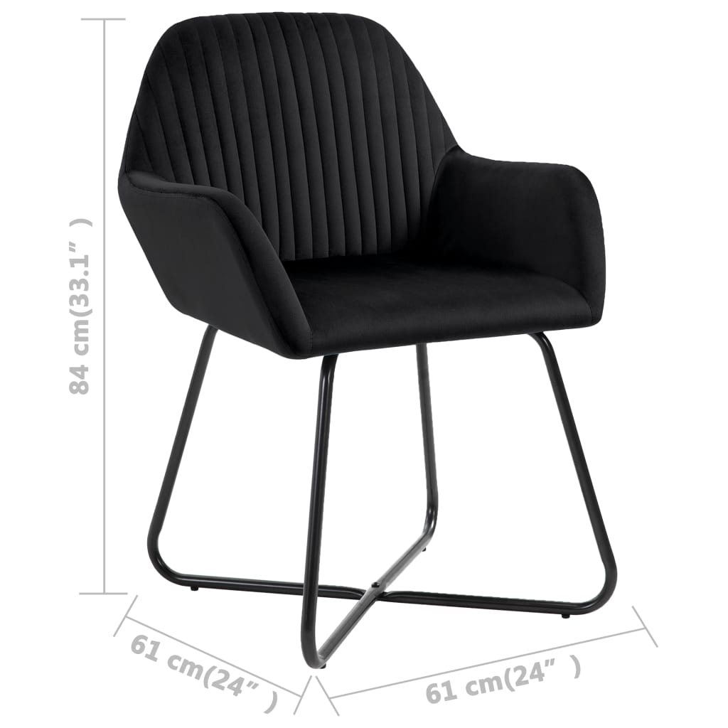 Cadeiras de jantar 4 pcs veludo azul