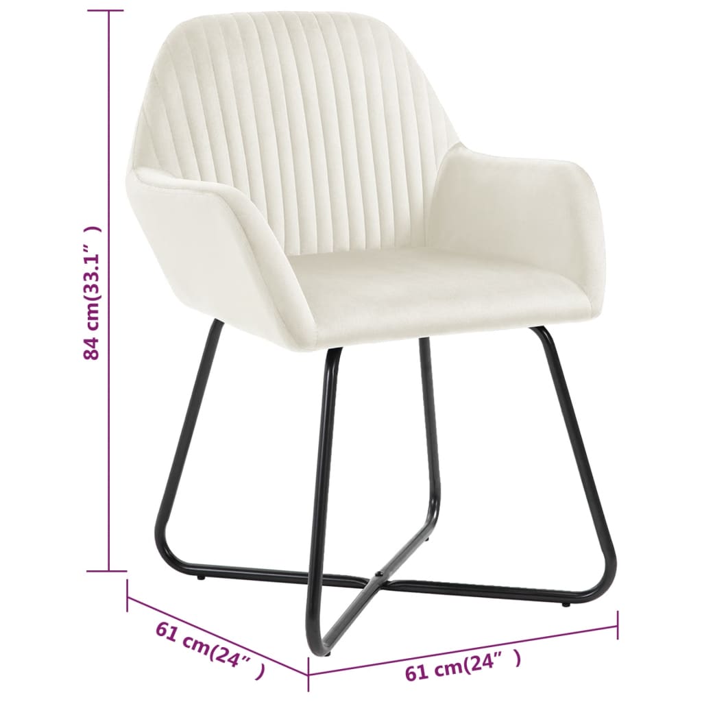 Cadeiras de jantar 4 pcs veludo azul