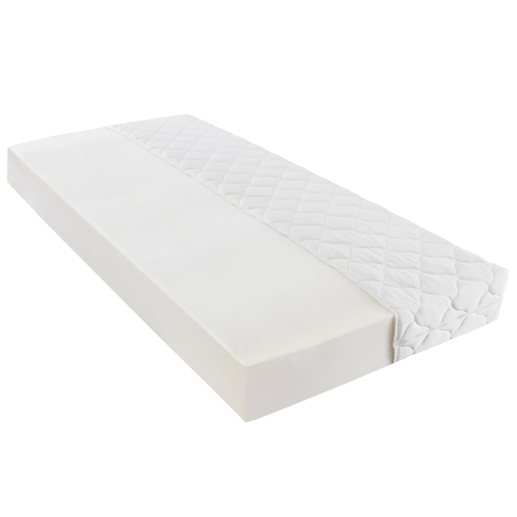 Cama com colchão 90x200 cm couro artificial branco