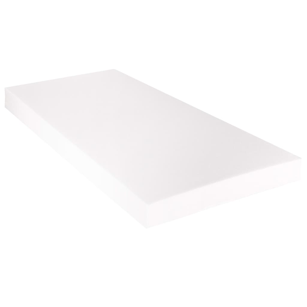 Cama com colchão 140x200cm couro artificial branco