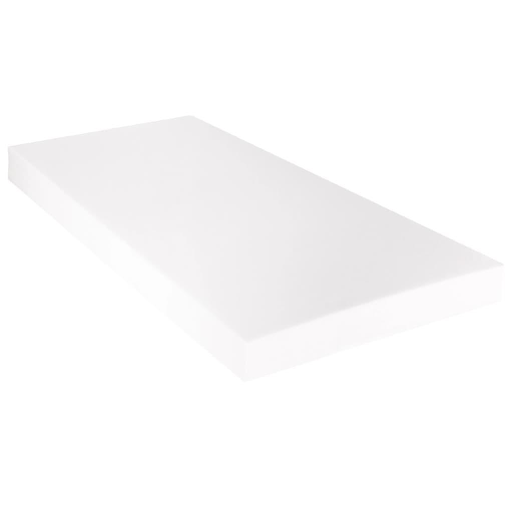 Cama com colchão 160x200 cm couro artificial branco