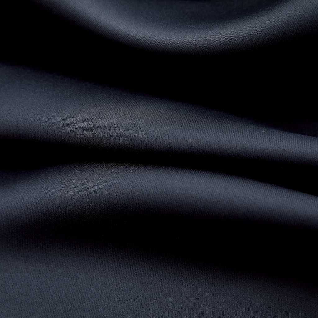 Cortinas blackout c/ argolas em metal 2 pcs 140x225cm antracite