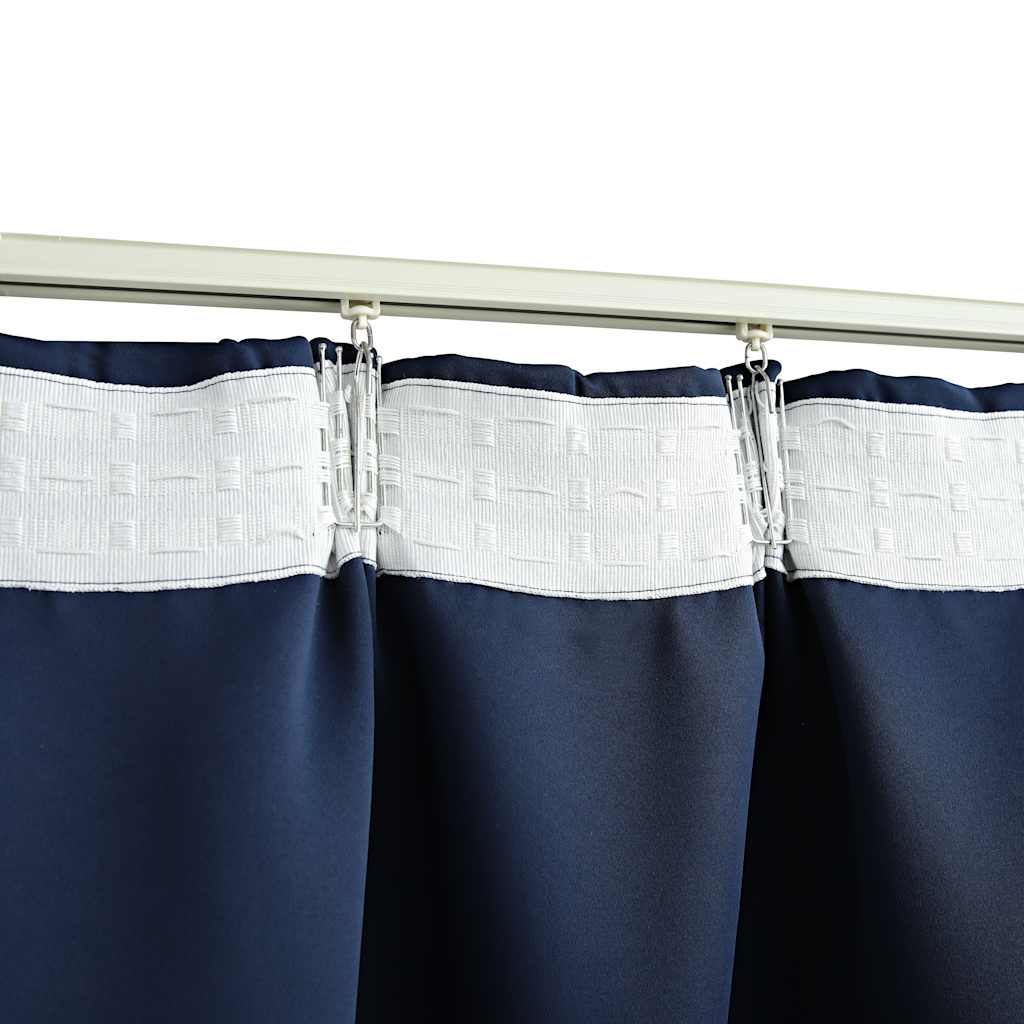Cortinas blackout com ganchos 2 pcs 140x245 cm antracite
