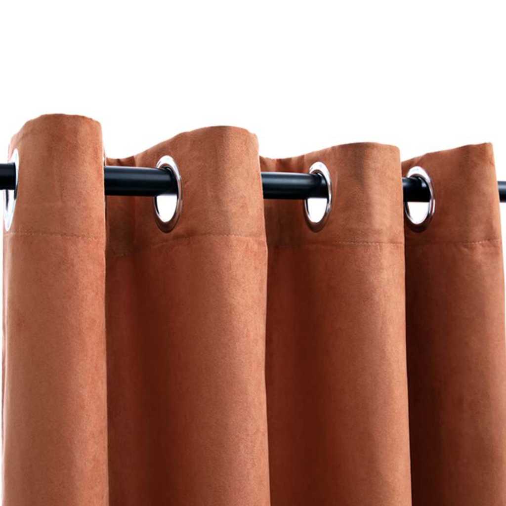 Cortinas blackout c/ argolas em metal 2 pcs 140x245cm antracite