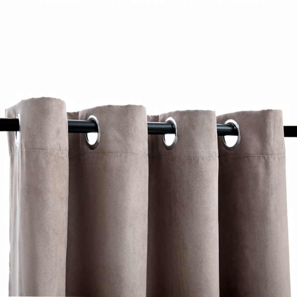 Cortinas blackout c/ argolas em metal 2 pcs 140x245cm antracite