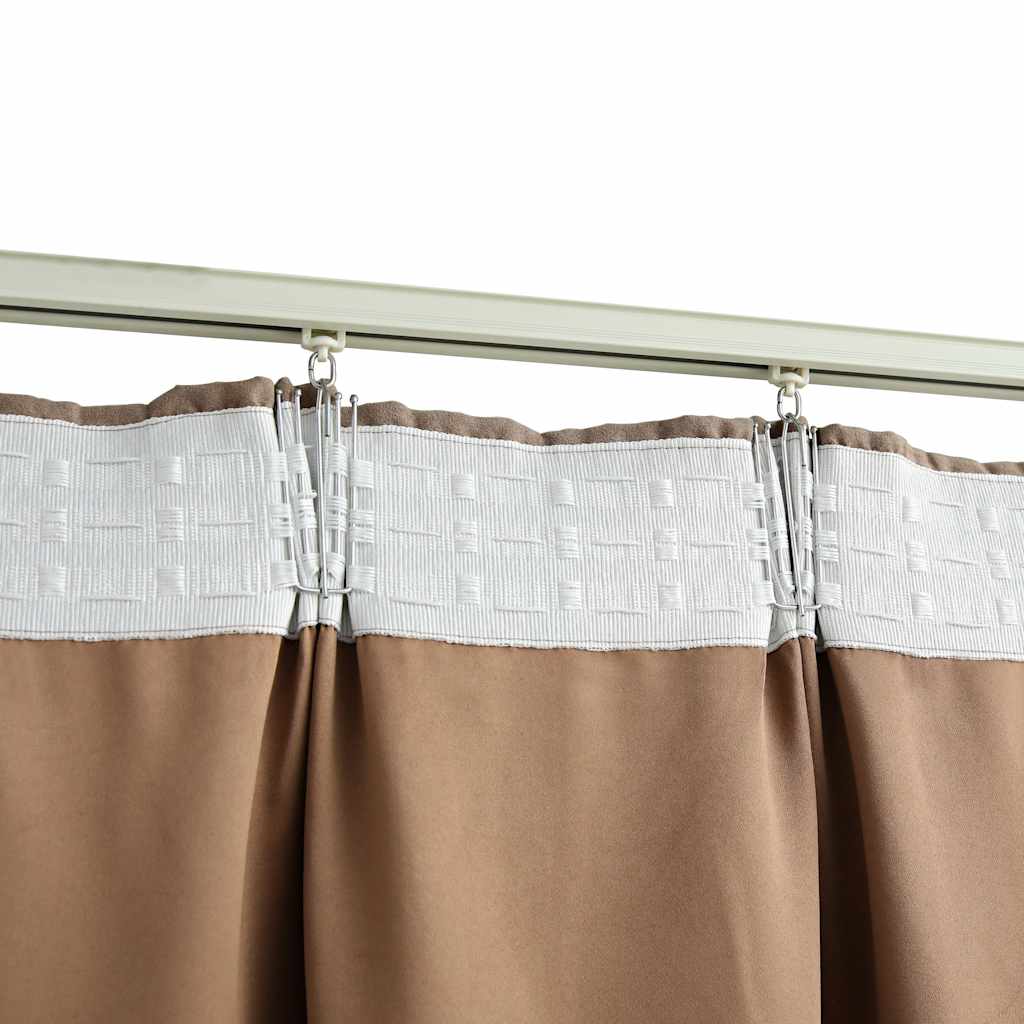 Cortinas blackout com ganchos 2 pcs 140x245 cm antracite