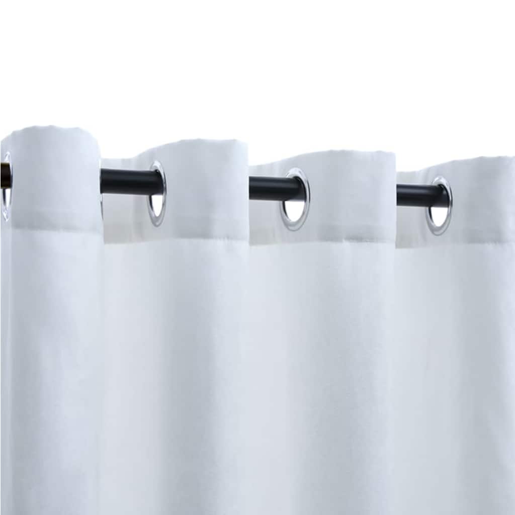 Cortinas blackout c/ argolas em metal 2 pcs 140x245cm antracite