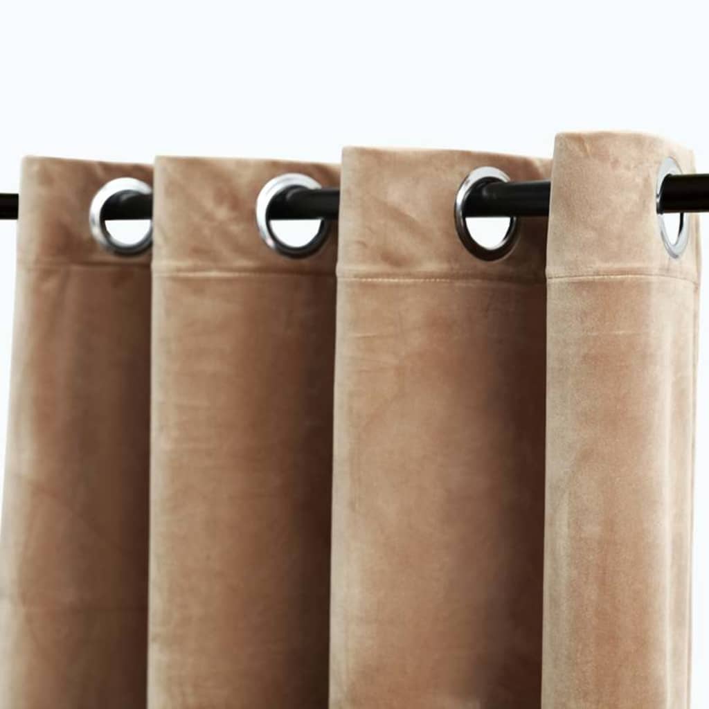 Cortinas blackout com argolas 2 pcs 140x225 cm veludo antracite