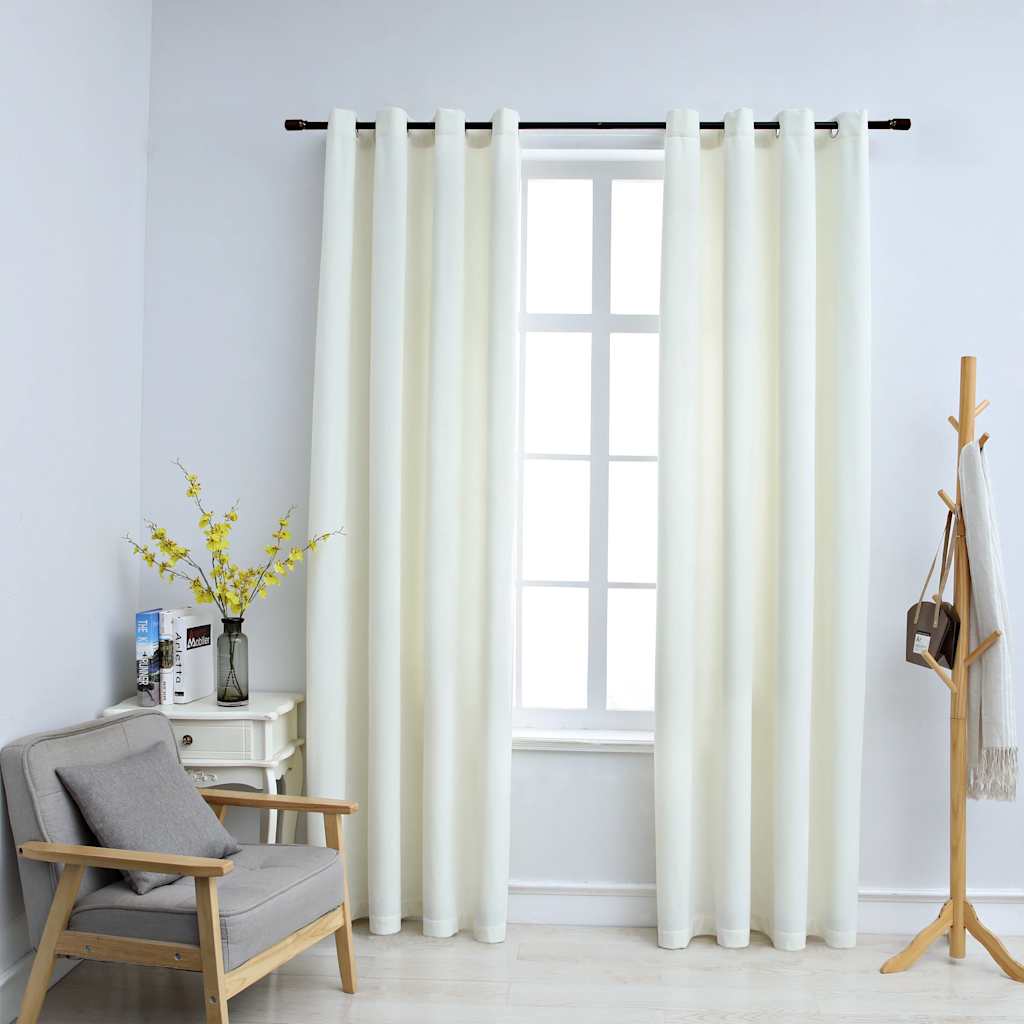 Cortinas blackout com argolas 2 pcs 140x225 cm veludo antracite