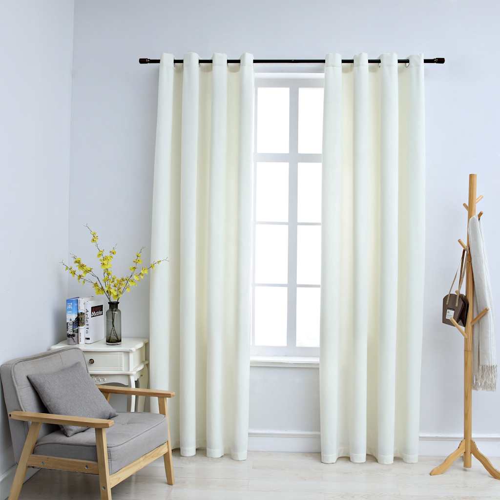 Cortinas blackout com argolas 2 pcs 140x225 cm veludo antracite