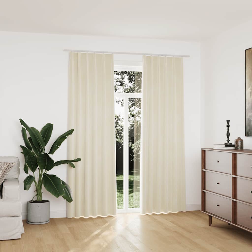 Cortinas blackout com ganchos 2 pcs 140x225 cm veludo antracite