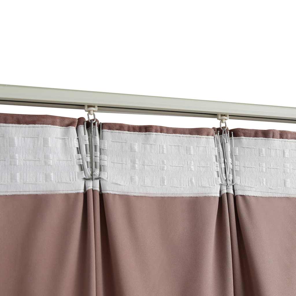 Cortinas blackout com ganchos 2 pcs 140x225 cm veludo antracite