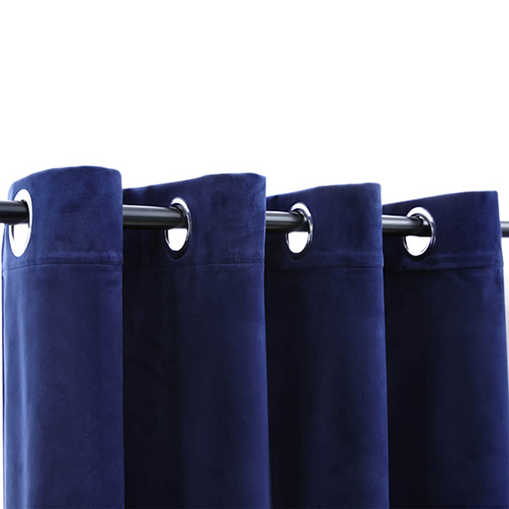 Cortinas blackout com argolas 2 pcs 140x225 cm veludo antracite