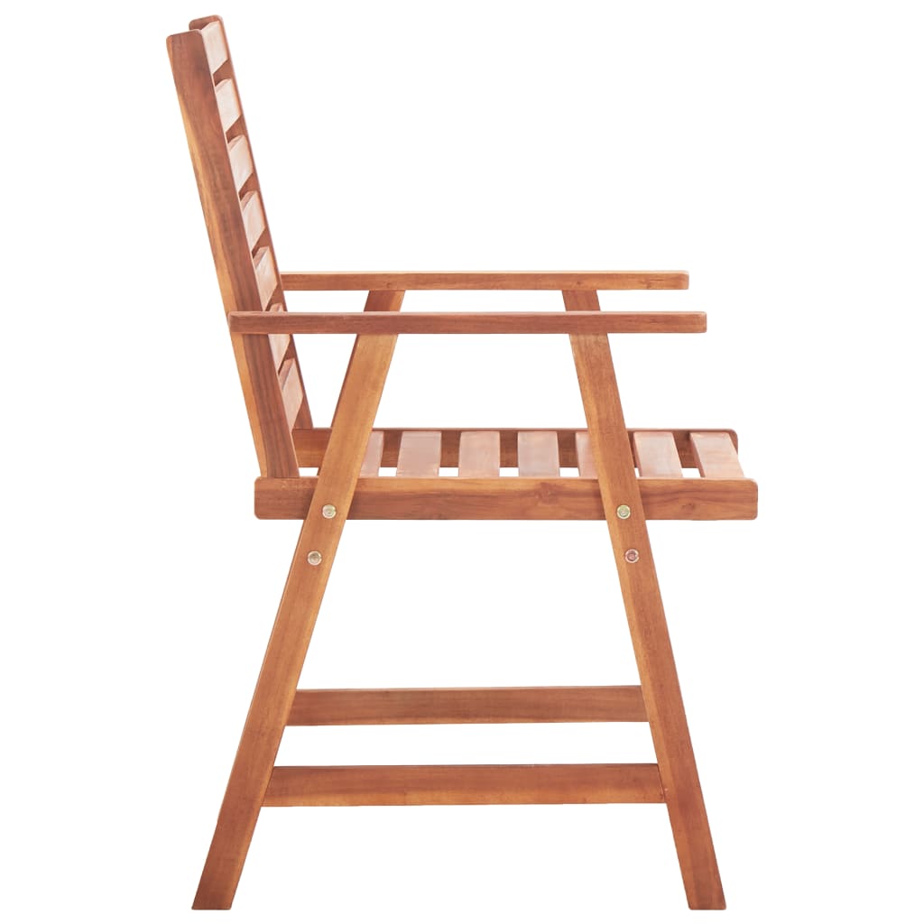 Cadeiras jantar p/ jardim 2 pcs madeira acácia maciça