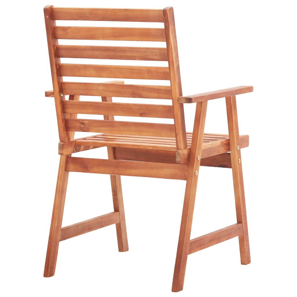 Cadeiras jantar p/ jardim 3 pcs madeira acácia maciça