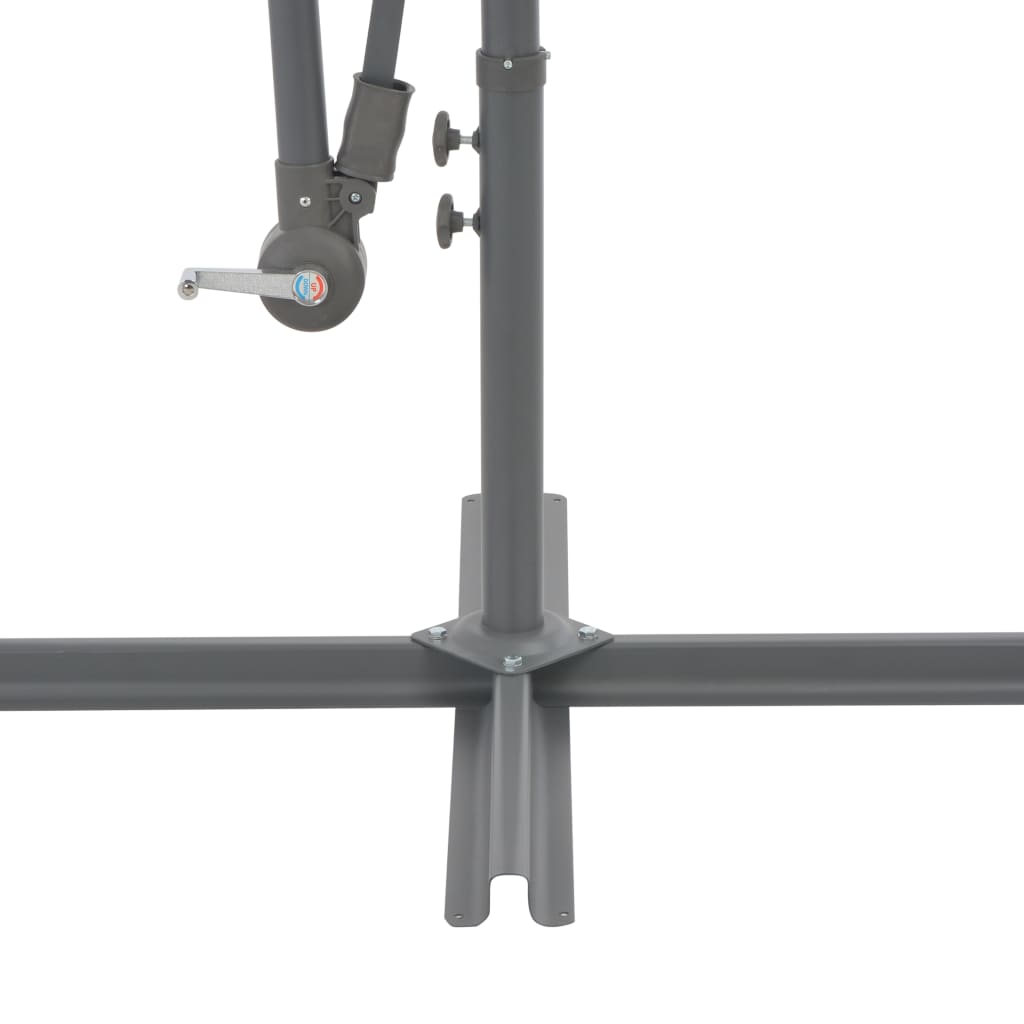 Guarda-sol de jardim cantilever c/ poste alumínio 300 cm preto