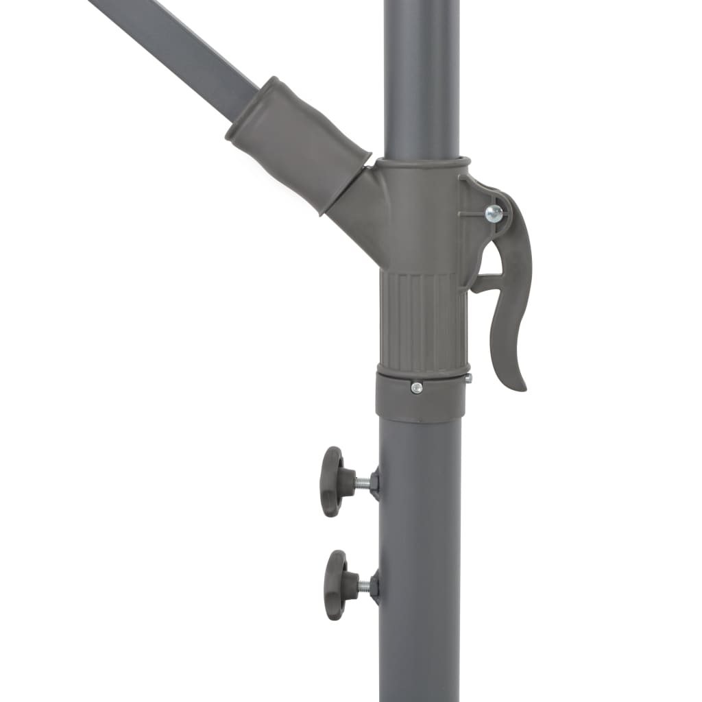 Guarda-sol de jardim cantilever c/ poste alumínio 300 cm preto