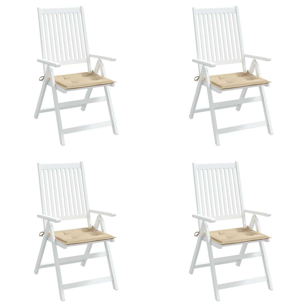 Almofadões p/ cadeiras jardim 4pcs 40x40x4 cm oxford bege