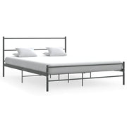 Estrutura de cama sem colchão 140x200 cm metal cinzento