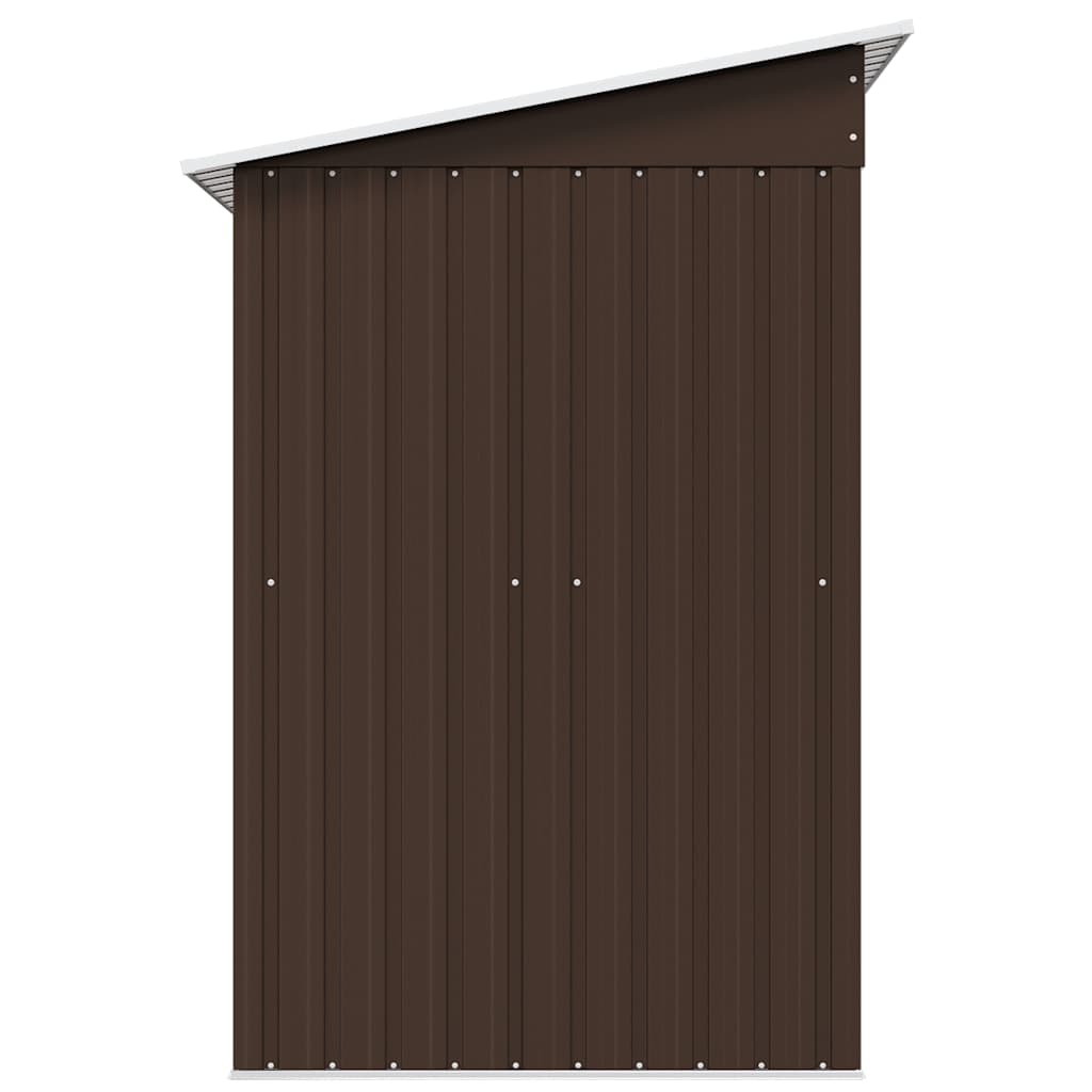 Abrigo de jardim 194x121x181 cm aço castanho