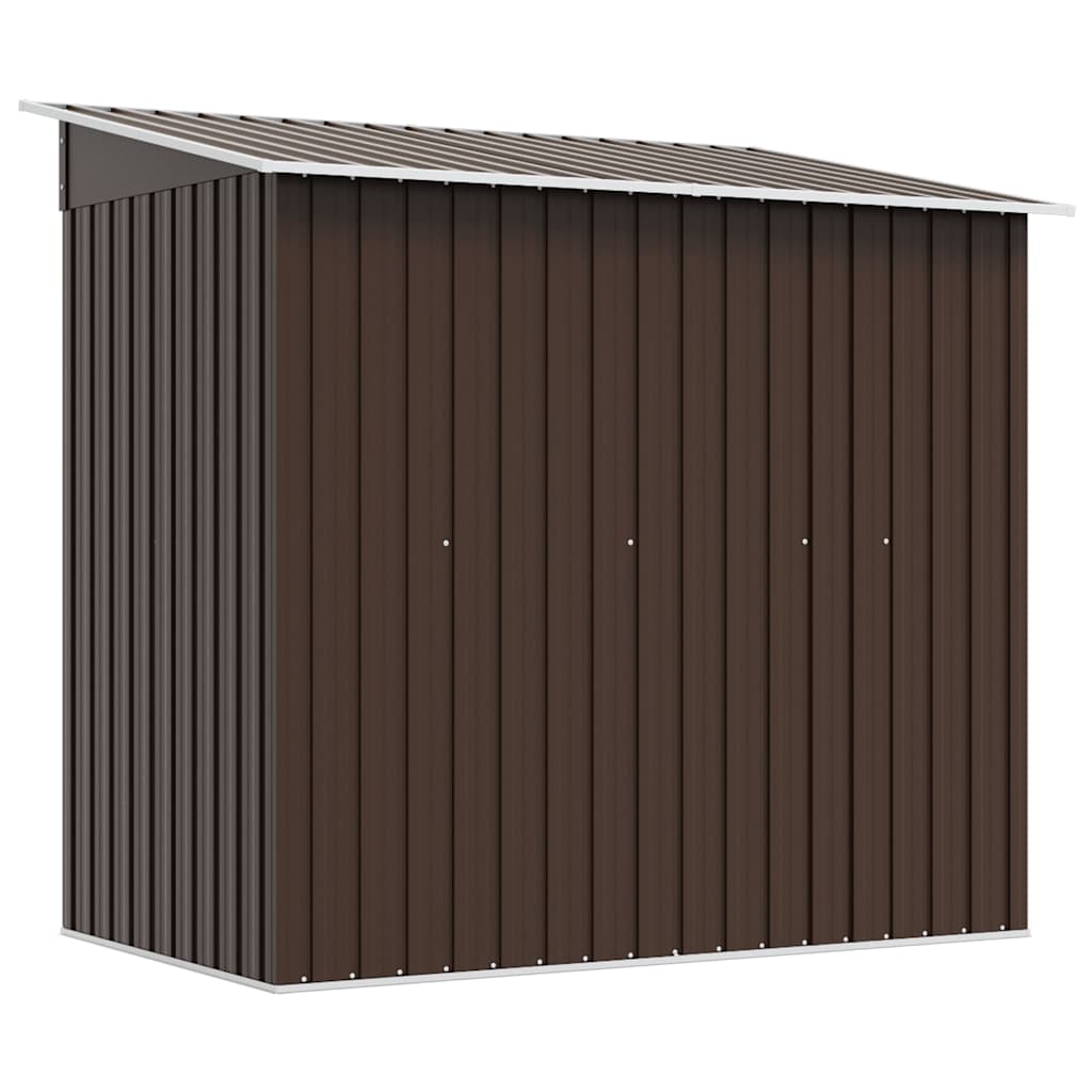 Abrigo de jardim 194x121x181 cm aço castanho