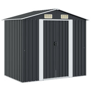 Abrigo de jardim 204x132x186 cm aço antracite