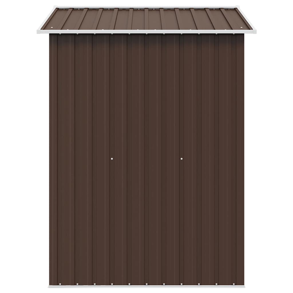 Abrigo de jardim 204x132x186 cm aço castanho