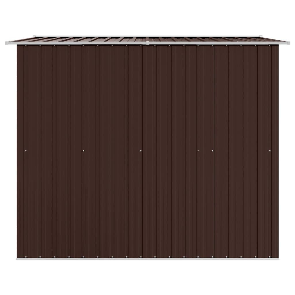 Abrigo de jardim 57x205x178 cm aço castanho