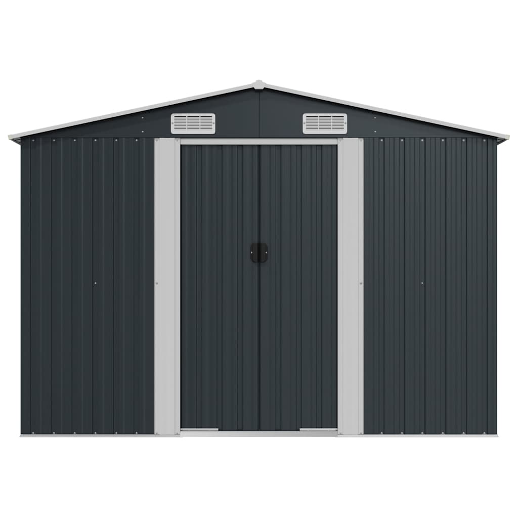 Abrigo de jardim 257x779x181 cm aço galvanizado antracite