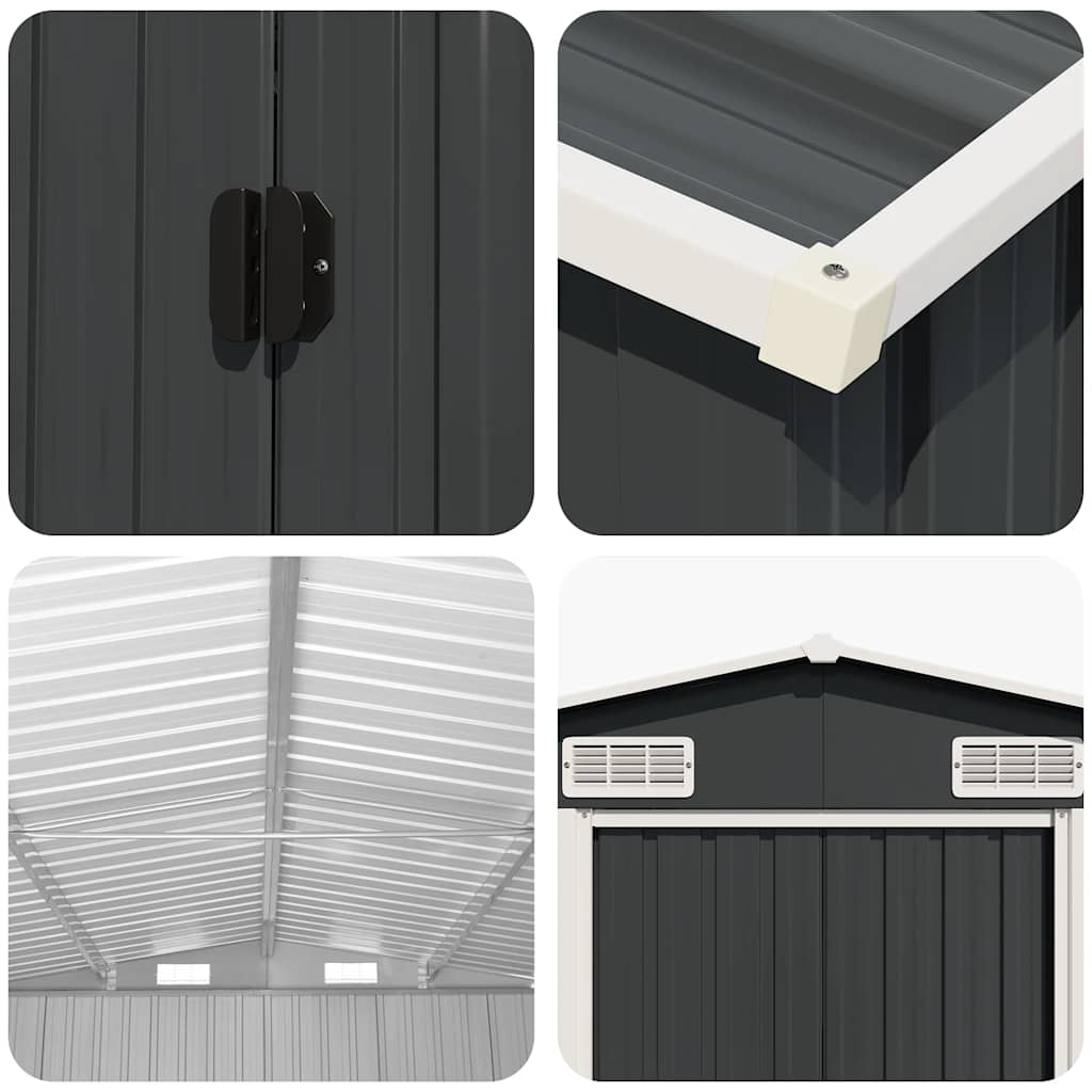Abrigo de jardim 257x779x181 cm aço galvanizado antracite