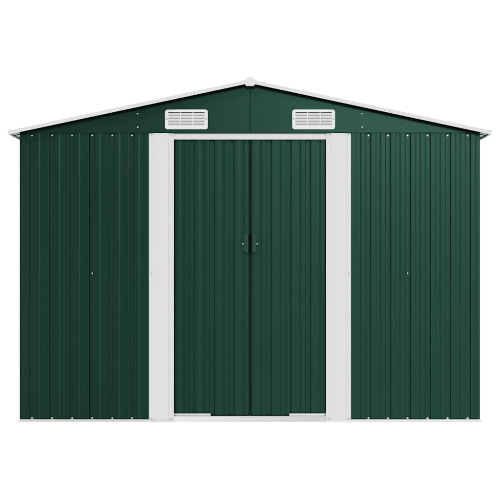 Abrigo de jardim 257x990x181 cm aço galvanizado verde