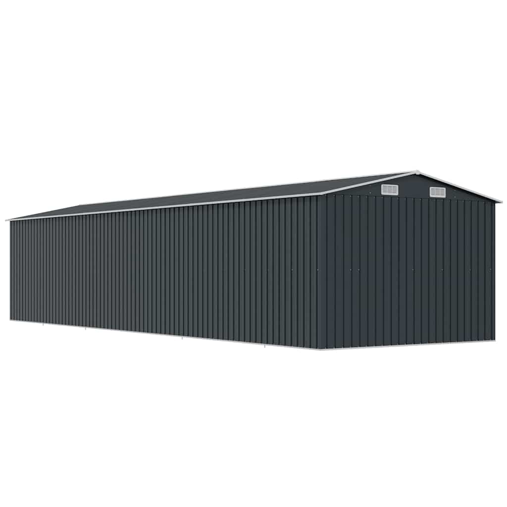 Abrigo de jardim 257x990x181 cm aço galvanizado antracite