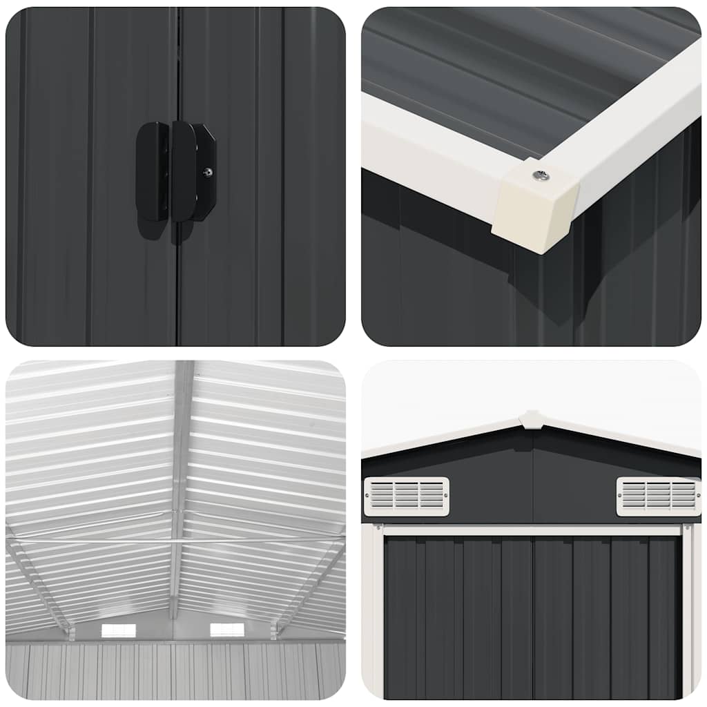 Abrigo de jardim 257x990x181 cm aço galvanizado antracite