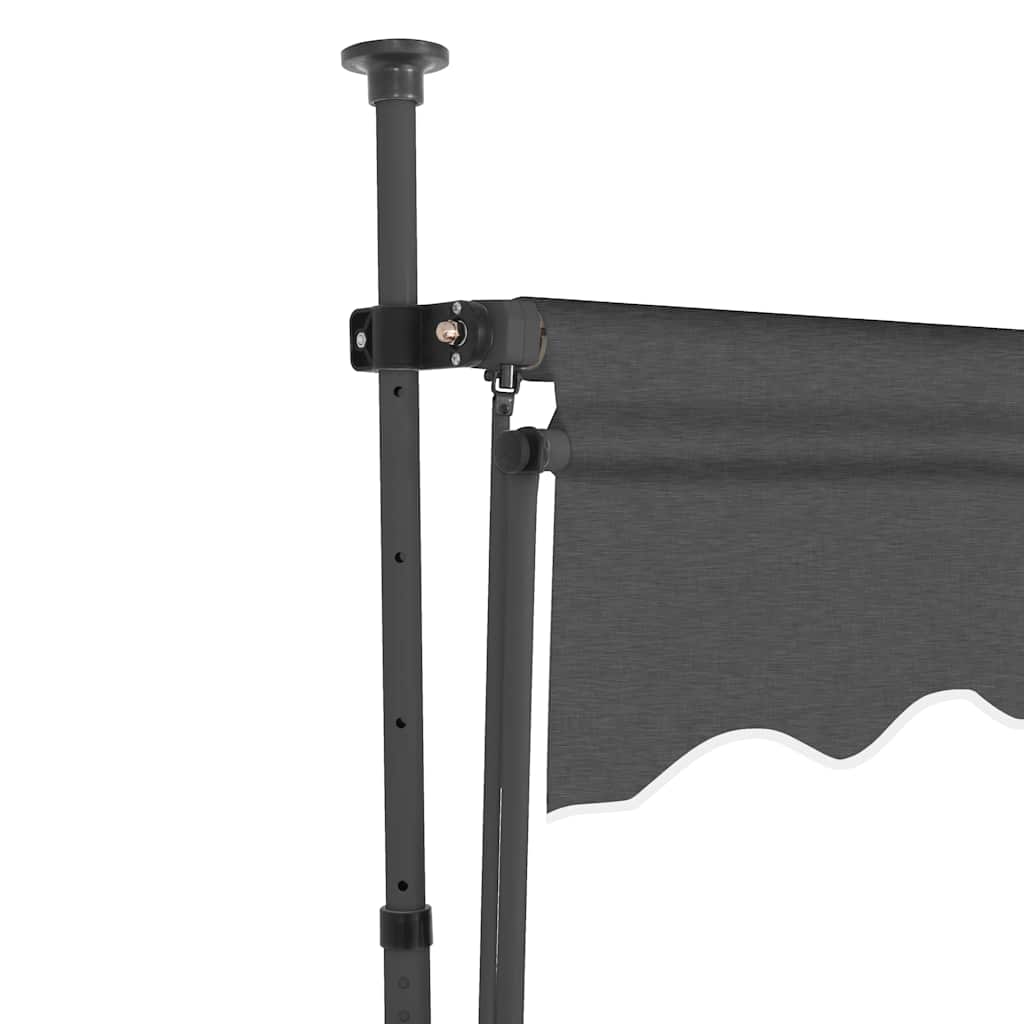 Toldo retrátil manual com LED 150 cm antracite