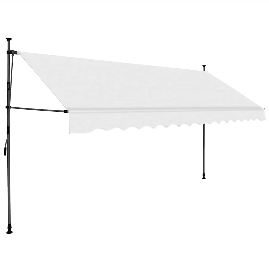 Toldo retrátil manual com LED 400 cm creme