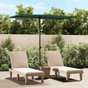 Guarda-sol de jardim com poste de alumínio 2x1,5 m verde
