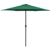 Guarda-sol de jardim com poste de alumínio 270x246 cm verde