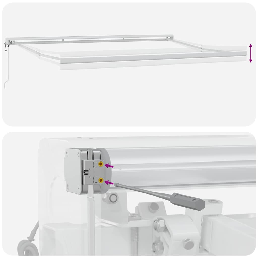Toldo Branco 4,5 × 3 m Metal