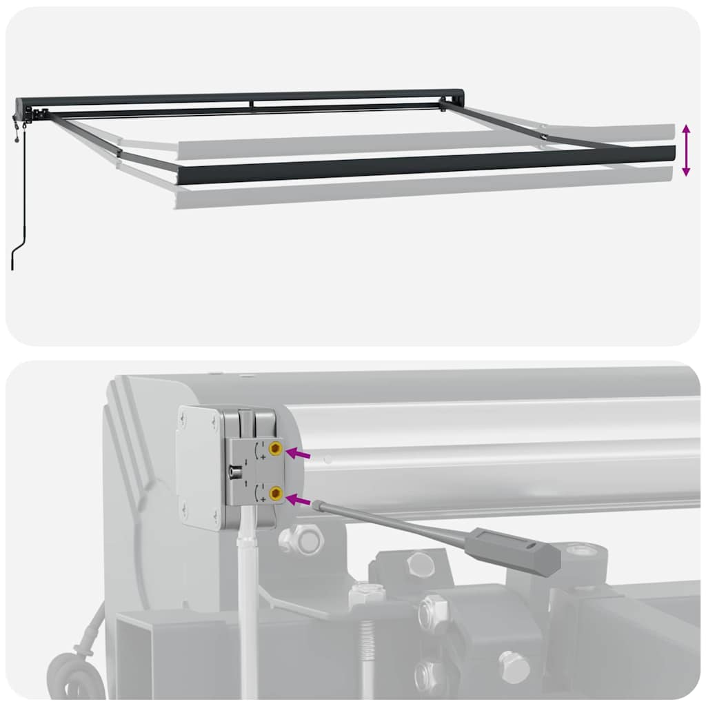 Toldo Antracite 3,5 x 2,5 m Metal