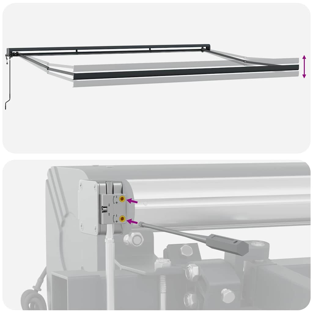 Toldo Antracite 4,5 × 3 m Metal