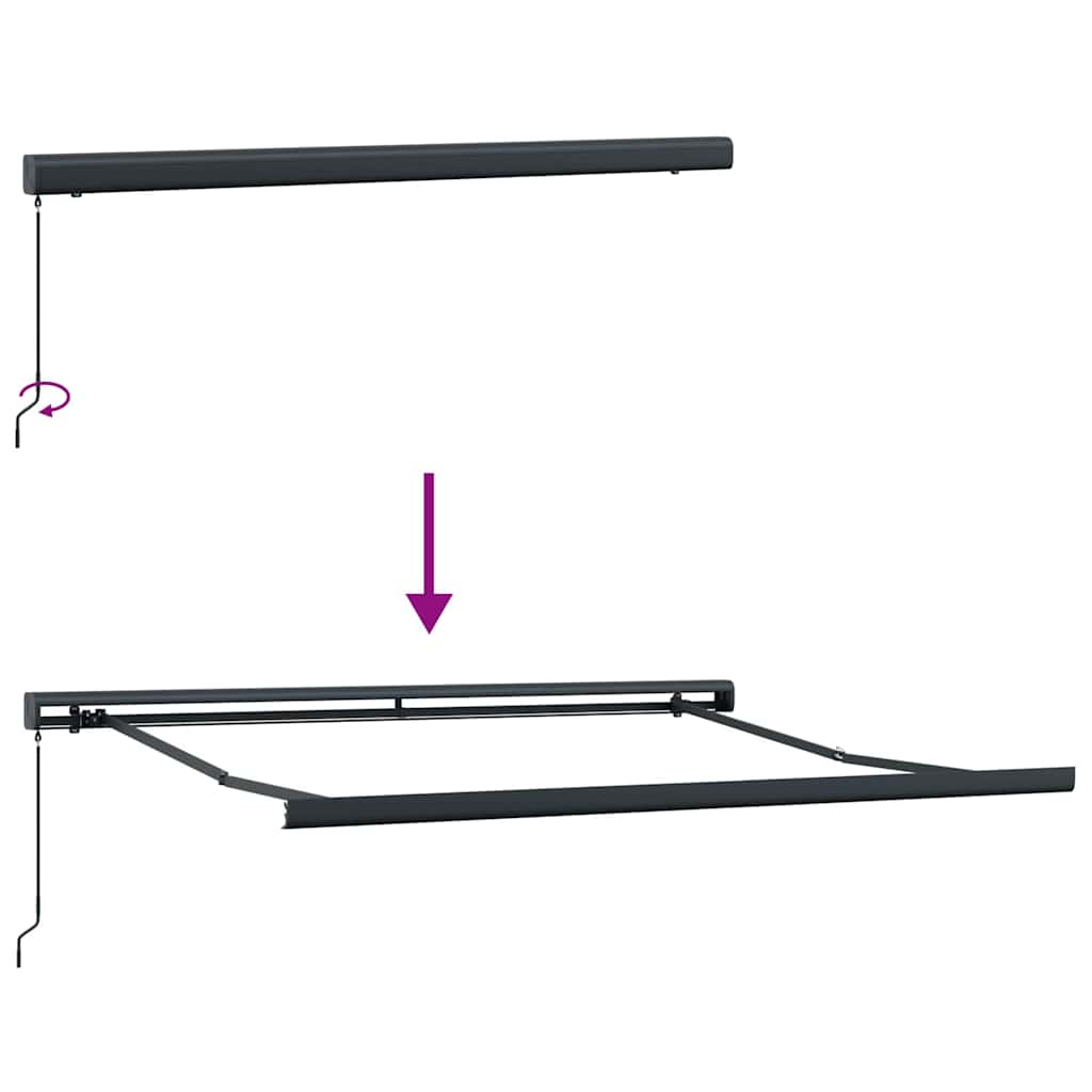Toldo Antracite 3 x 2,5 m Metal