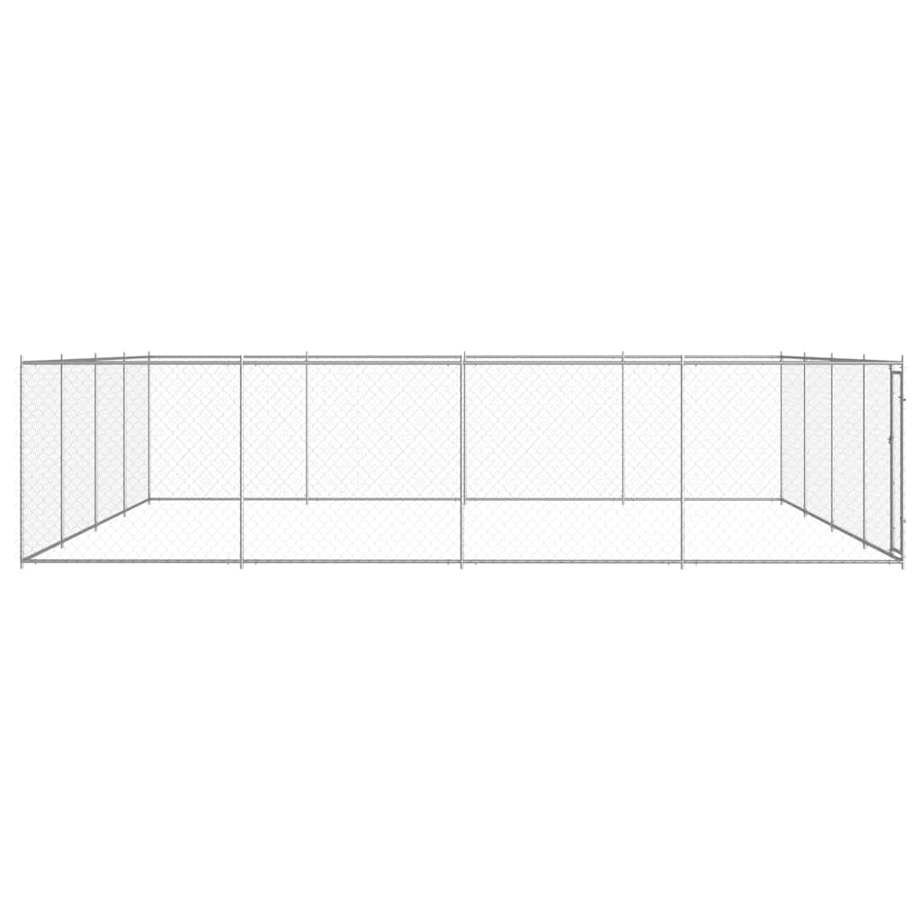 Canil de exterior em aço galvanizado 760x760x185 cm