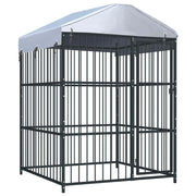 Canil de exterior com telhado 150x150x210 cm