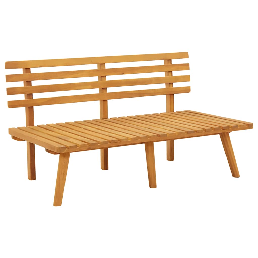 Banco de jardim com almofadões 115 cm madeira acácia maciça